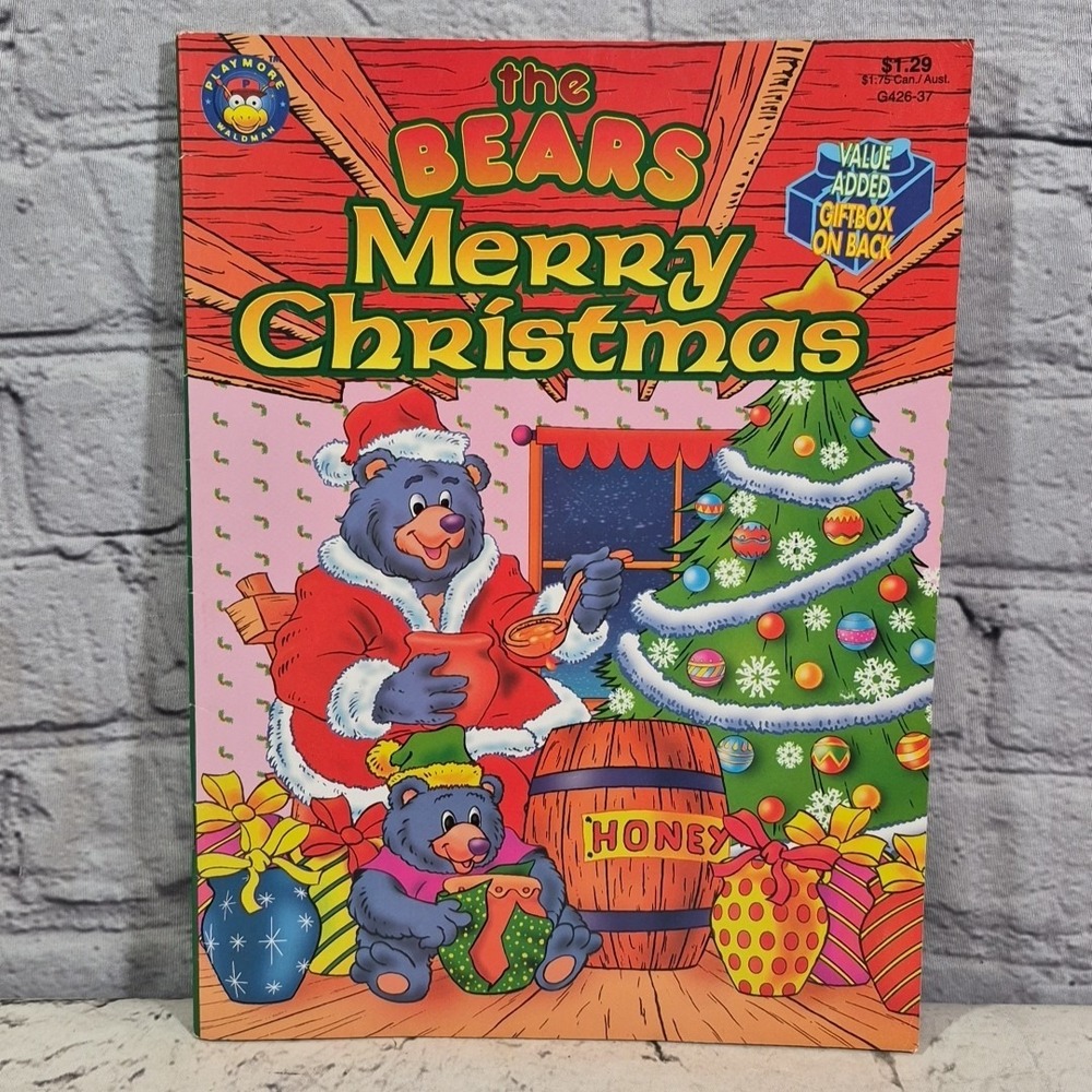 Vintage The Bears Merry Christmas Coloring Book Brand New